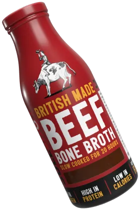 a bottle of bullshot beef bone broth