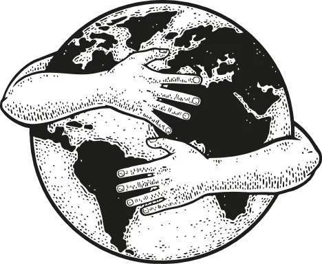 arms hugging the earth
