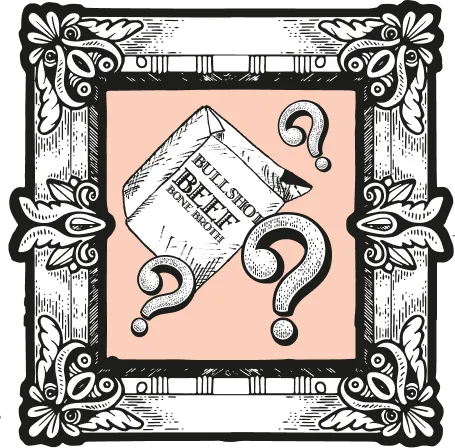 bullshot carton in a frame